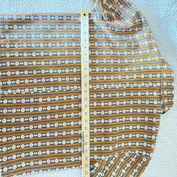 Brixton Women’s Providence Overshirt Tan & White Printed Cotton Jacket Size M - Picture 2 of 9
